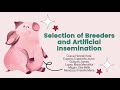 VET ENDO Selection Of Breeders And Artificial Insemination Swine Student Output 2022