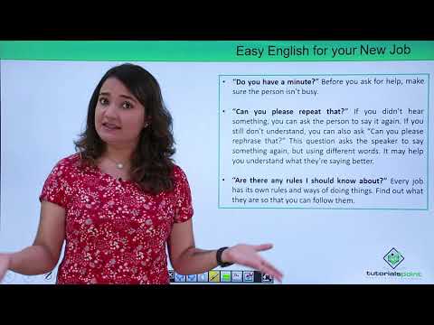 Easy English for your New job