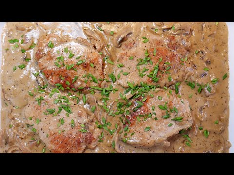 The Best Mushroom Sauce Ever with Pork Chops! 奶油蘑菇白汁猪扒 Homemade Mushroom Cream Sauce / Gravy Recipe