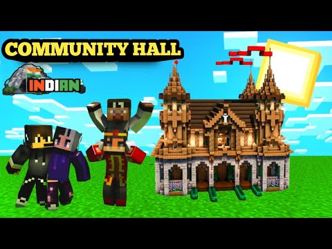 Rapto Gaming - I Made a Comunity hall In INDIAN SMP || Our Community hall #minecraft #indian #indiansmp #trending