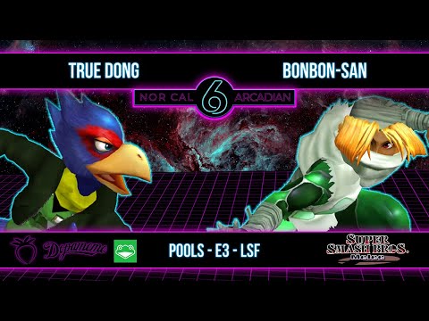 NorCal Arcadian 6 - True Dong (Falco) VS BonBon-San (Sheik) - SSBM - Pools E3 (LSF) Top 48 Qualifier