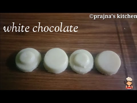White chocolate recipe with only 3 ingredients | homemade white chocolate recipe ~ Prajna's kitchen
