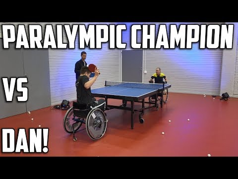 Anna Carin Ahlquist vs TableTennisDaily's Dan | Wheelchair Match!