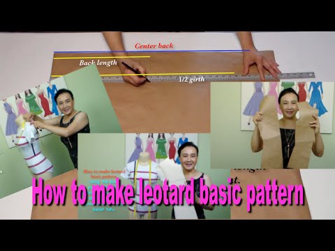 How to make leotard basic pattern  Video#29