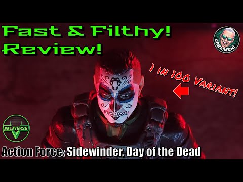 Valaverse Action Force Sidewinder Day of the Dead Rare Variant Review!
