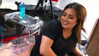 31. DOPE THIGH PIECE FULL DAY SESSION - iShine ink VLOG!