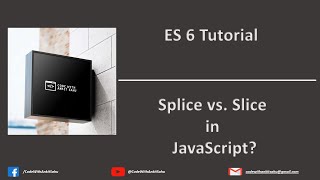 Download the video "JAVASCRIPT ARRAY SLICE VS SPLICE || ES 6 || Array Splice vs Slice"