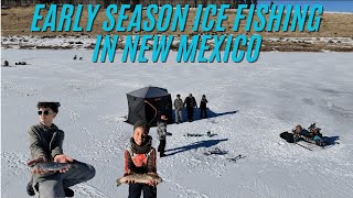 Early Ice| Ice Fishing in New Mexico #rainbowtrout #brooktrout #icefishing #newmexico
