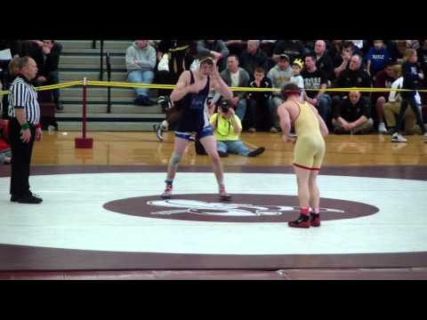 2012 PA SE Region,160 lb Semis, Brett Harner (green) v Joe Gartland (red)