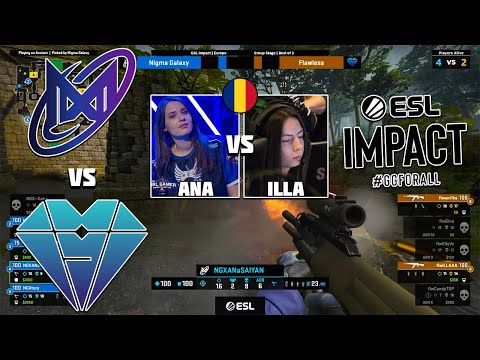 ANa + Nigma Galaxy vs iLLa + Flawless | ESL Impact League S1: European Division - HiGHLiGHTS | CSGO