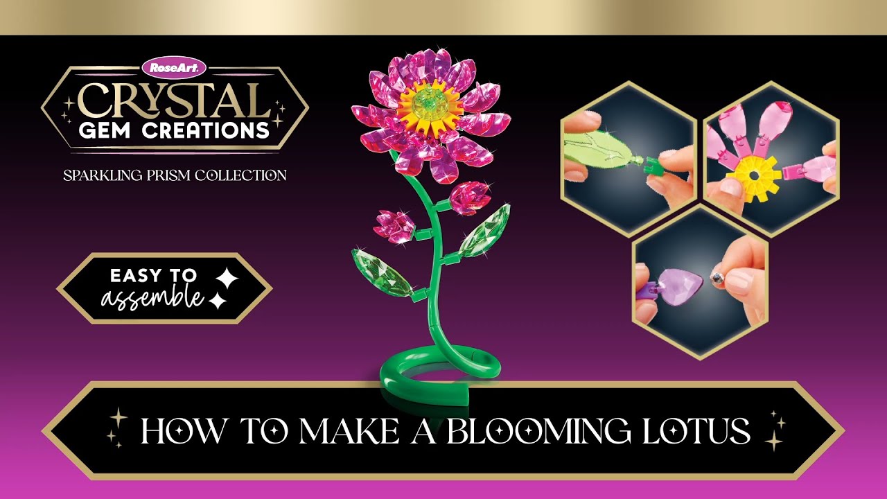Rose Art Crystal Gems Blooming Lotus TUTORIAL