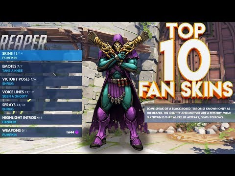 TOP 10 OVERWATCH FAN SKINS! #5
