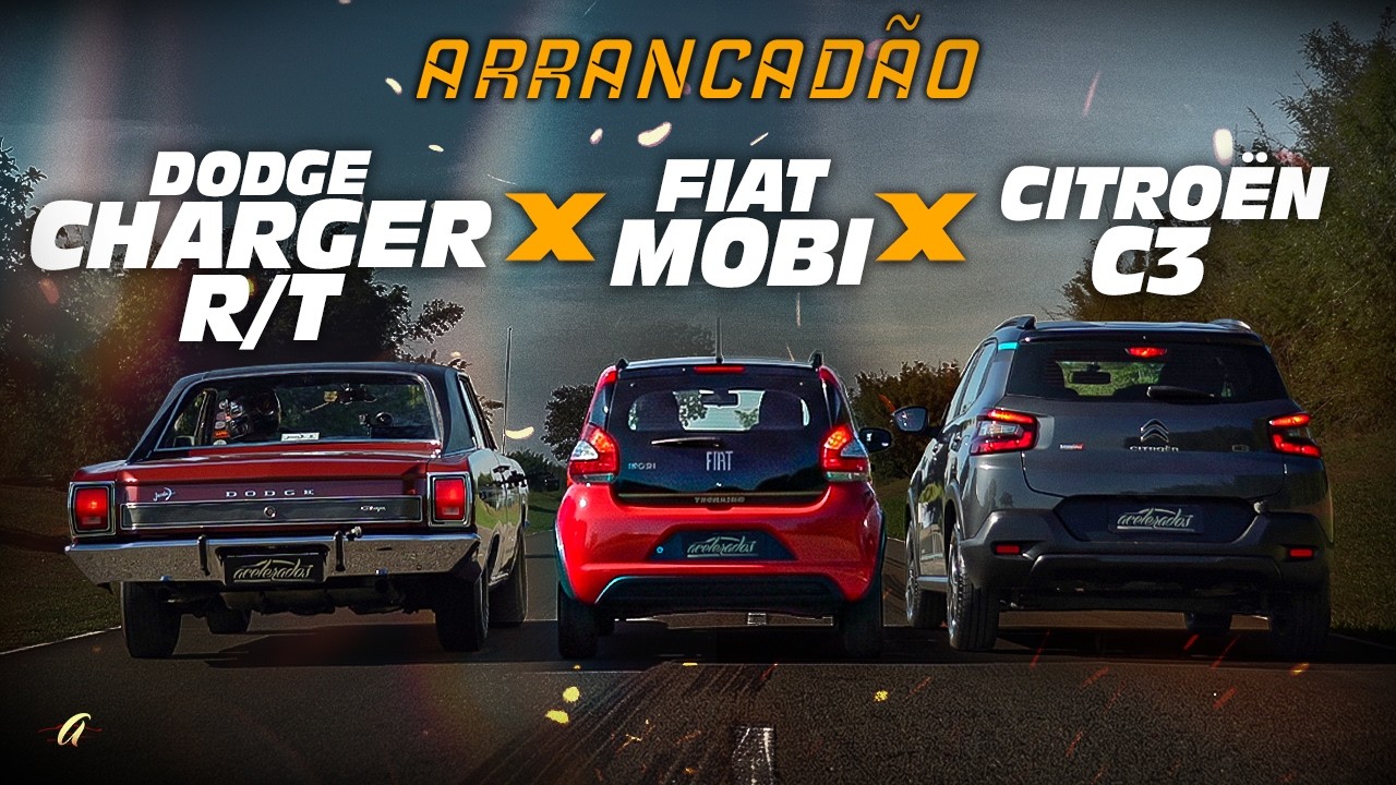 V8TÃO ANTIGO X 1.0 TRÊS CILINDROS! Um popular de hoje anda mais que um muscle car do passado?