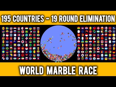 195  Countries - 19 Round Ultimate Elimination | WORLD MARBLE RACE