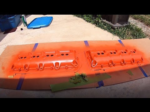 2009 hemi 1500 trx4 build part 22. Painting valve covers, install timing, oil pan, hellcat oil pump.