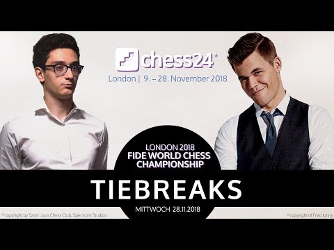 Tiebreaks - FIDE Schachweltmeisterschaft 2018 - Carlsen-Caruana