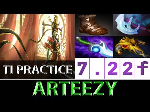 Arteezy [Naga Siren] TI Practice No Radiance Build ► Dota 2 7.22f