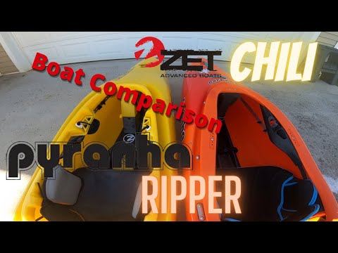 Kayak Comparison: Zet Kayaks Chili vs  Pyranha Kayaks Small Ripper