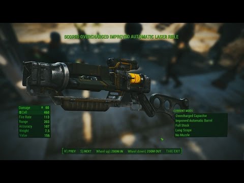 Fallout 4 Weapons - Scoped Overcharged Improved Automatic Laser Rifle