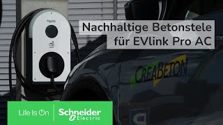 Stelen aus nachhaltig produziertem Beton für EVlink Pro AC Wallbox | emobility |