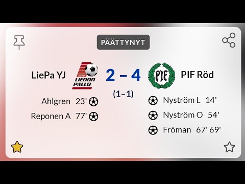 LiePa YJ - PIF (T14 Kakkonen, 18.8.2023, 1. puoliaika)
