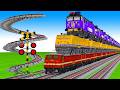 踏切アニメ 複雑な電車 5 Trains 2026 Climbing Pynamid Fumikiri 3D Railroad Crossing Animati