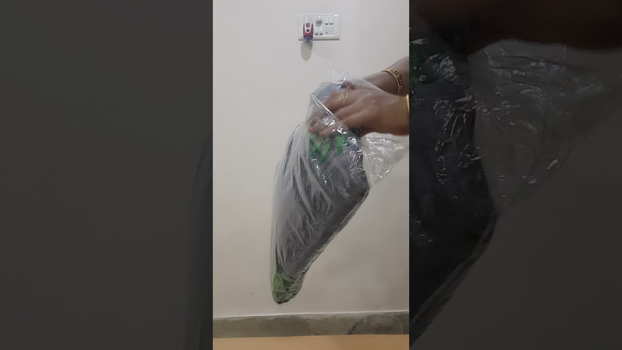 Watch video Ash colour Saree - Multicolor blouse - Online Purchase Now Ash colour Saree - Multicolor blouse - Online Purchase