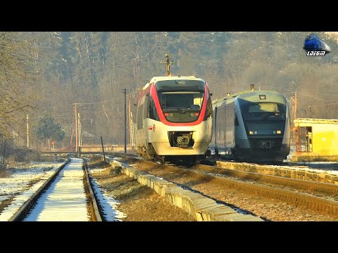 -8°C❄ Trenuri de Călători în Gara Bratca🚄🚆Passenger Trains in Bratca Train Station - 16 January 2022