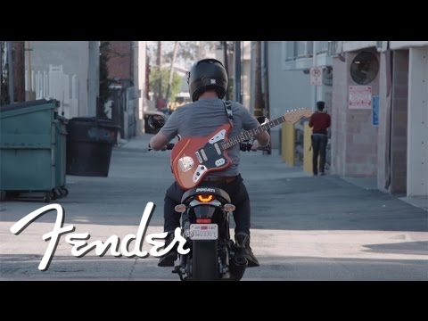 Go on a Ride with the Ducati Scrambler Sixty2 and Fender '62 Atomic Orange Jaguar | Fender