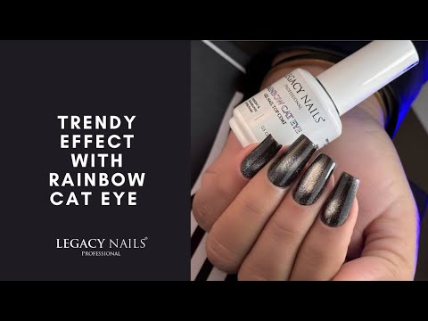 🌈 Trendy Effect: Rainbow Cat Eye 🐾💅│ LEGACY NAILS