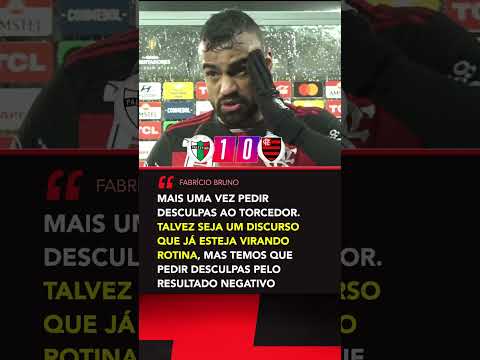Fabrício Bruno desabafa: 'Mais uma vez pedir desculpas ao torcedor do Flamengo' #shorts