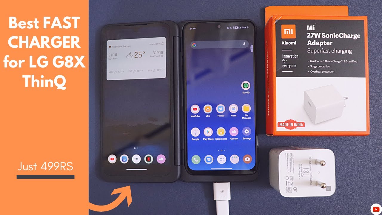 Best fast charger for LG G8X ThinQ | Unboxing, Charging Test & Comparison with Other chargers.