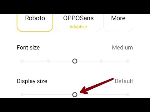oppo A96 set default display size, how to set display default size
