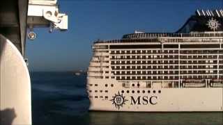 preview picture of video 'MSC Splendida - Civitavecchia Difficult Maneuver From Costa Deliziosa'
