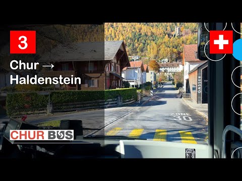[4K] 🇨🇭 Cab Ride: CHUR BUS | 3: Chur → Haldenstein | MAN Lion's City 12 C Hybrid