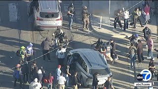 Protesters clash with federal agents in Oxnard