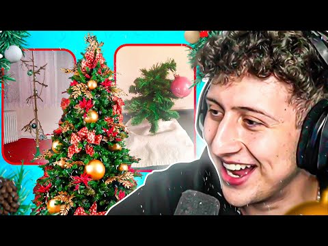 REACCIONANDO A LOS ÁRBOLES DE NAVIDAD DE MIS SEGUIDORES 🤣