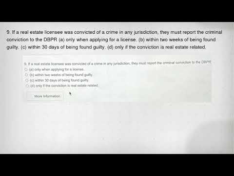 9. If a real estate licensee was convicted of a crime in any jurisdiction, they must report the crim