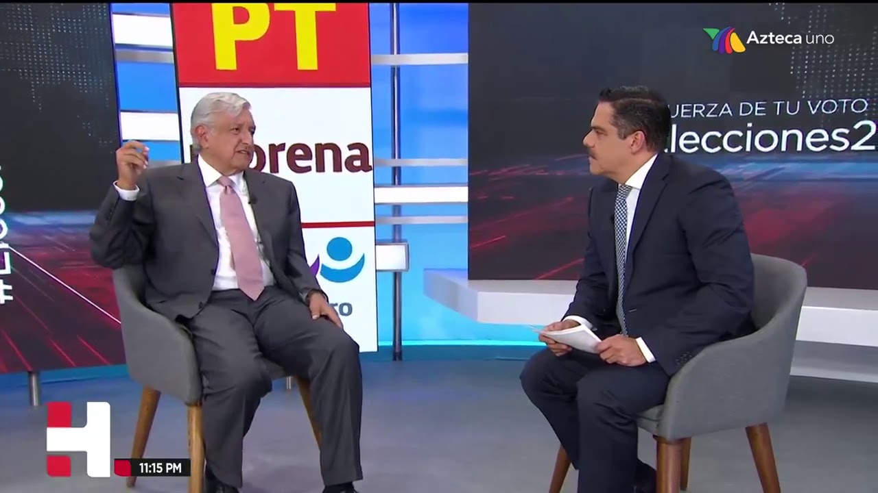 Entrevista AMLO en Hechos, Azteca Noticias