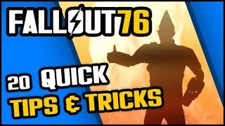 FALLOUT 76: 20 Tips For the BETA - Quick and Concise
