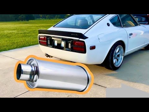Best Sounding Exhaust For Your L28 Datsun 280Z!  Vibrant 3 Inch Ultra Quiet Resonator!  Sound Clip!