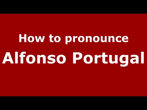 How to pronounce Alfonso Portugal (Mexico/Mexican Spanish) - PronounceNames.com