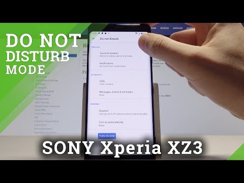 How to Use Do Not Disturb in SONY Xperia XZ3 - Enable / Disable Do Not Disturb