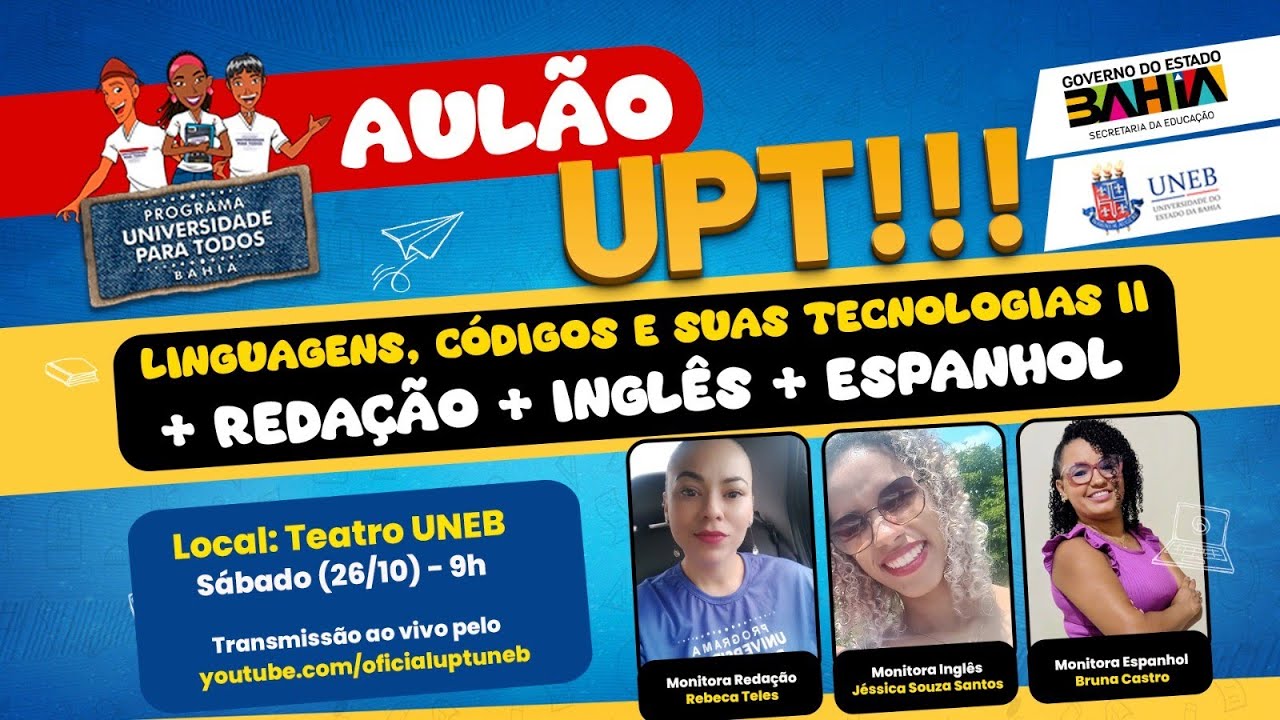 Aulão - Redação, Inglês e Espanhol