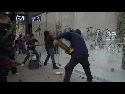Video Thumbnail: Shops and restaurants vandalized during anti-gentrification protest in Mexico City | AFP