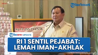 Prabowo Sentil Moralitas Pejabat saat Lihat Penyitaan Uang Korupsi CPO Rp13,2 T: Mereka Lemah Iman