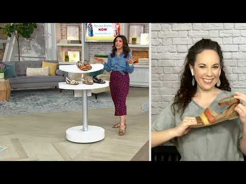 Earth Origins Leather Ankle Strap Sandals - Leesa on QVC