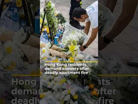 Hong Kong residents demand answers after deadly apartment fire | AJ #shorts