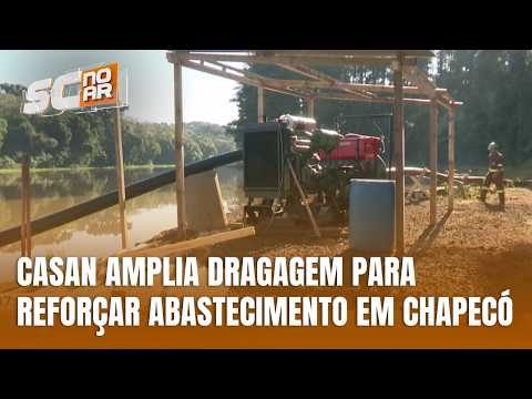 Dragagem no principal manancial de Chapecó entra em nova fase