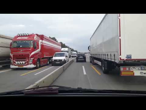 traffic jam on German autobahn